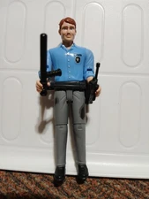 Bruder BWorld Policeman 4” Action Figure Police Officer W/ Belt Club Radio 2010
