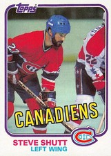 1981-82 TOPPS HOCKEY NHL 🏒😎🏒 NM+ Card #34 - STEVE SHUTT, Montreal Canadiens