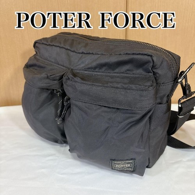 #ad PORTER YOSHIDA FORCE Shoulder Bag Black Nylon 855 05457 Japan $170.00