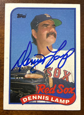 1989 Topps DENNIS LAMP Autographed Baseball Card #188 RED SOX