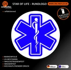 Star of Life Round Logo - Regular or Retro Reflective Stickers