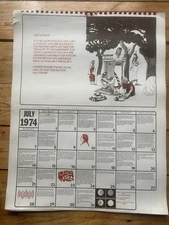 Akwesasne Notes 1974 Native American Calendar w/ Daily Historical Info.