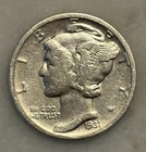1931-S Mercury Dime - VG - Very Good - 90% Silver