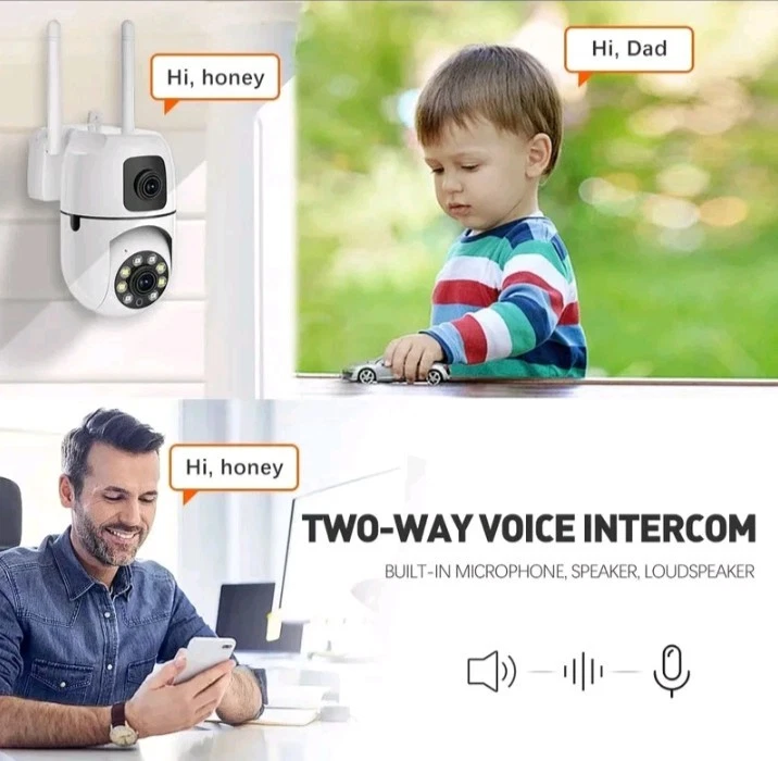 V380 Dual Lens cctv camera wifi 360 wireless,outdoor/indoor connect to cellphone - Image 3 of 4