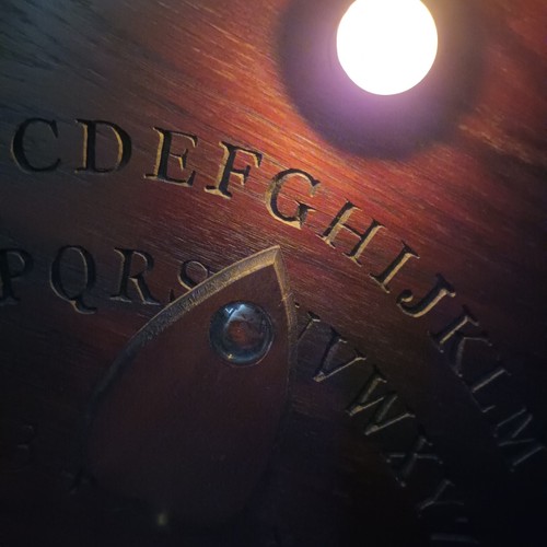 Ouija Victorian Spirit Board Hand Engraved Occult Candle Planchette Included - Picture 5 of 24