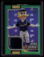 2026 Topps #MAS-BBR Bernie Brewer Mascots Relics Green #/99