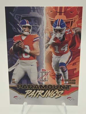 2025 Topps Signature Class Bo Nix Courtland Sutton PP-3 Paramount Pairings