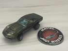 Hot Wheels 1968 Redline Custom Corvette HK Vintage with Metal Collector Button