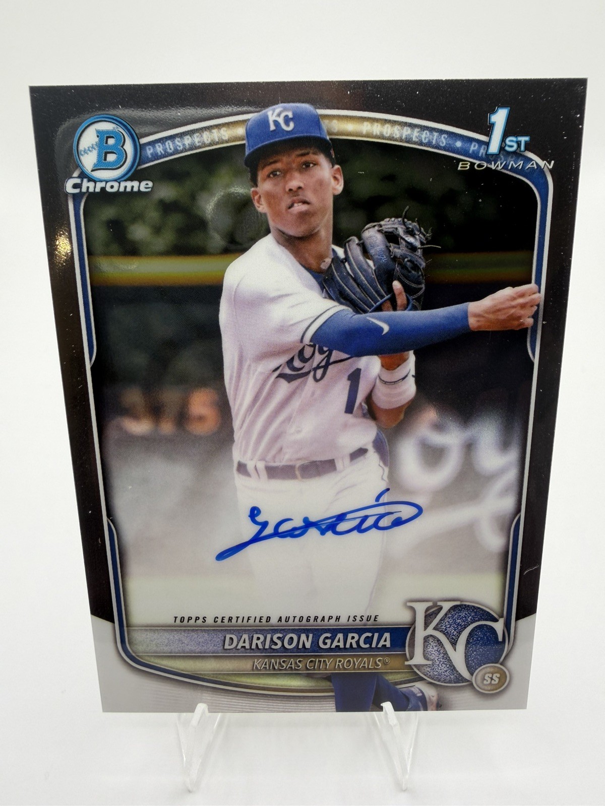 2025 Bowman Chrome Darison Garcia Auto 1st Prospect #CPA-DG Royals