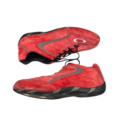 Oakley Men\'s Size 13 US EUC Race 1 Low Rare VTG Red Suede Driving Oxfords Shoes Oakley Men main image 4