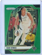 2024 Panini Prizm WNBA KIAH STOKES #122 GREEN PRIZM ACES