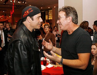 Actors John Travolta Tim Allen talk at the afterparty for the prem- Old Photo 2