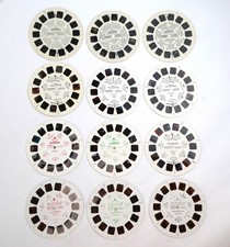 View-Master Lot of 4 Complete 3 Reel Sets  Batman, Lion King, Pocahontas, Pooh