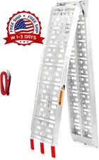 7.5 Ft Rampa De Aluminio Heavy Duty Para Autos Carros Motos Plegable 750 Libras