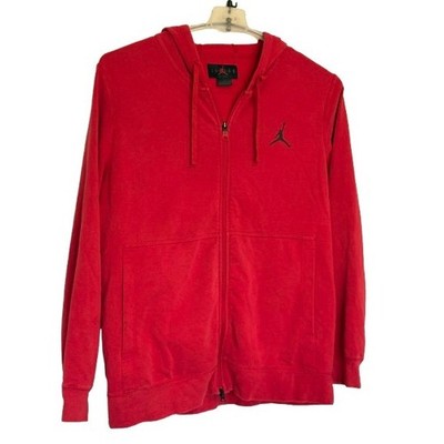 Jordan Mens Dri-FIT Full Zip Hoodie Red Jumpman Sweatshirt XL