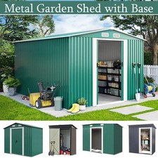 Metal Garden Shed 6 X 4, 8 X 4, 8 X 6, 10 X 8 Garden Storage WITH FREE BASE New