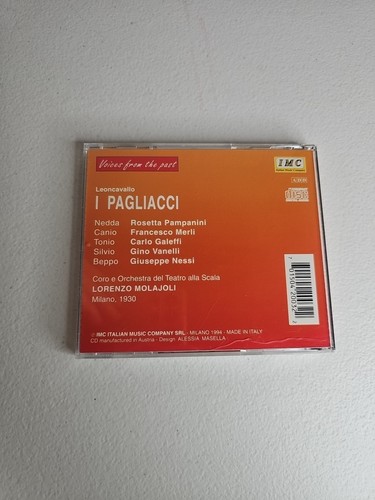 Opera CD I Pagliacci R. Leoncavallo Live La Scala 1930 IMC 1994 102003 - Imagen 2 de 3