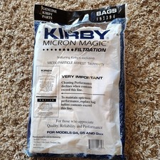 Four 4 Genuine Kirby Micron Magic Vacuum Bags for Models G4, G5  Gsix 197394