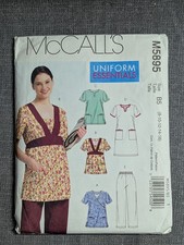 McCall's M5895 Sewing Pattern Scrubs Uniform Essentials Women's Size B5 8-16