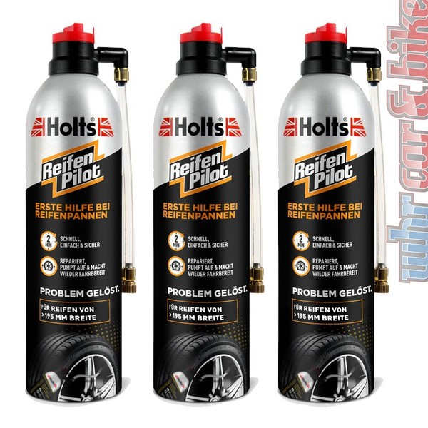 Holts Reifenpilot Reifendichtmittel Auto Pannenspray 3X 500Ml Mhd 07/2035-image
