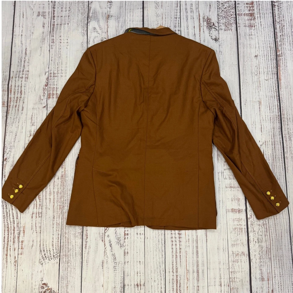Chaqueta Blazer Descendant of Thieves Mezcla Marrón Talla L Botones Dorados Limitada 247 Foto 3 de 4