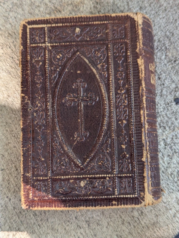 Christian Guide to Salvation Antique Prayer Book FR Pustet Clasp Leather Gilt Foto 3 de 4