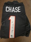 Ja'Marr Chase Signed/Autographed Custom Jersey Beckett COA Cincinnati Bengals