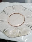 American Sweetheart Pink Depression Glass Vintage Cake Plate or Serving Tray