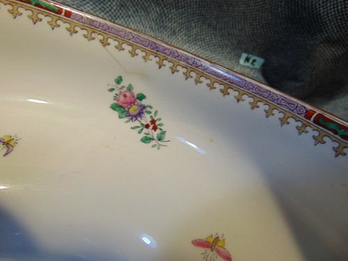 Copeland China Goode & Co soup tureen Antique floral bouquet butterfly pattern - 第 11/12 張圖片
