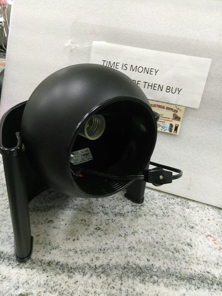 Luminária de mesa Kenroy Lighting 20508 BL-1 com sombra preta CIRCLE (#30B - Imagem 2 de 4