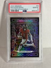RACHAAD WHITE 2023 OBSIDIAN PURPLE ETCH FOOTBALL BUCCANEERS /75 PSA 10 POP1