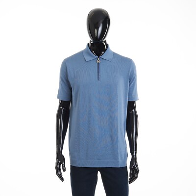 STEFANO RICCI 2025$ Zip Polo Shirt - Crocodile Inserts, Eagle Head