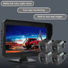 Backup Camera with 10.1 Inch Touch Screen Monitor, 4 AHD 1080P Backup Camera