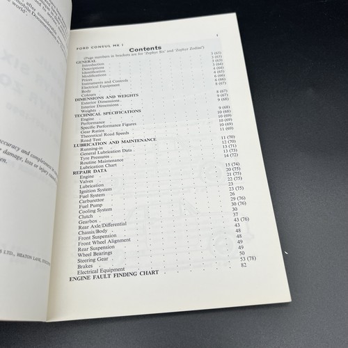 Ford Consul Zephyr Six, zephyr Zodiac Mark I 1951-1956 P. Olyslager Motor Manual - Picture 6 of 12
