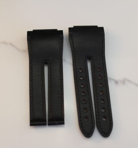 Original New Jorg Hysek Anegada 35mm Black leather Strap band