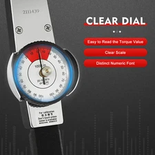 Dial Indicator Torque Wrench 100NM Indicating Torquemeter Torque Testing Tool US
