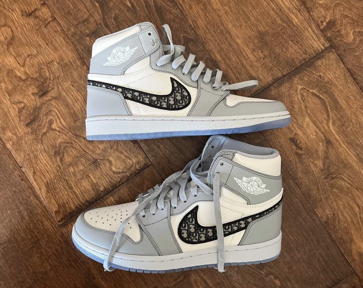 Puno Omgekeerd kleinhandel Size 8 - Jordan 1 High x Dior Gray 2020 3616253233651 | eBay