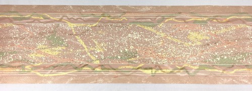 LOT Of 3 Rolls Wallpaper Border Abstract Mauve Pink Speckle Yellow Contemporary - Picture 3 of 4