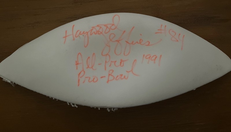 Haywood Jeffries signed White Pamel From White Panel Football 
