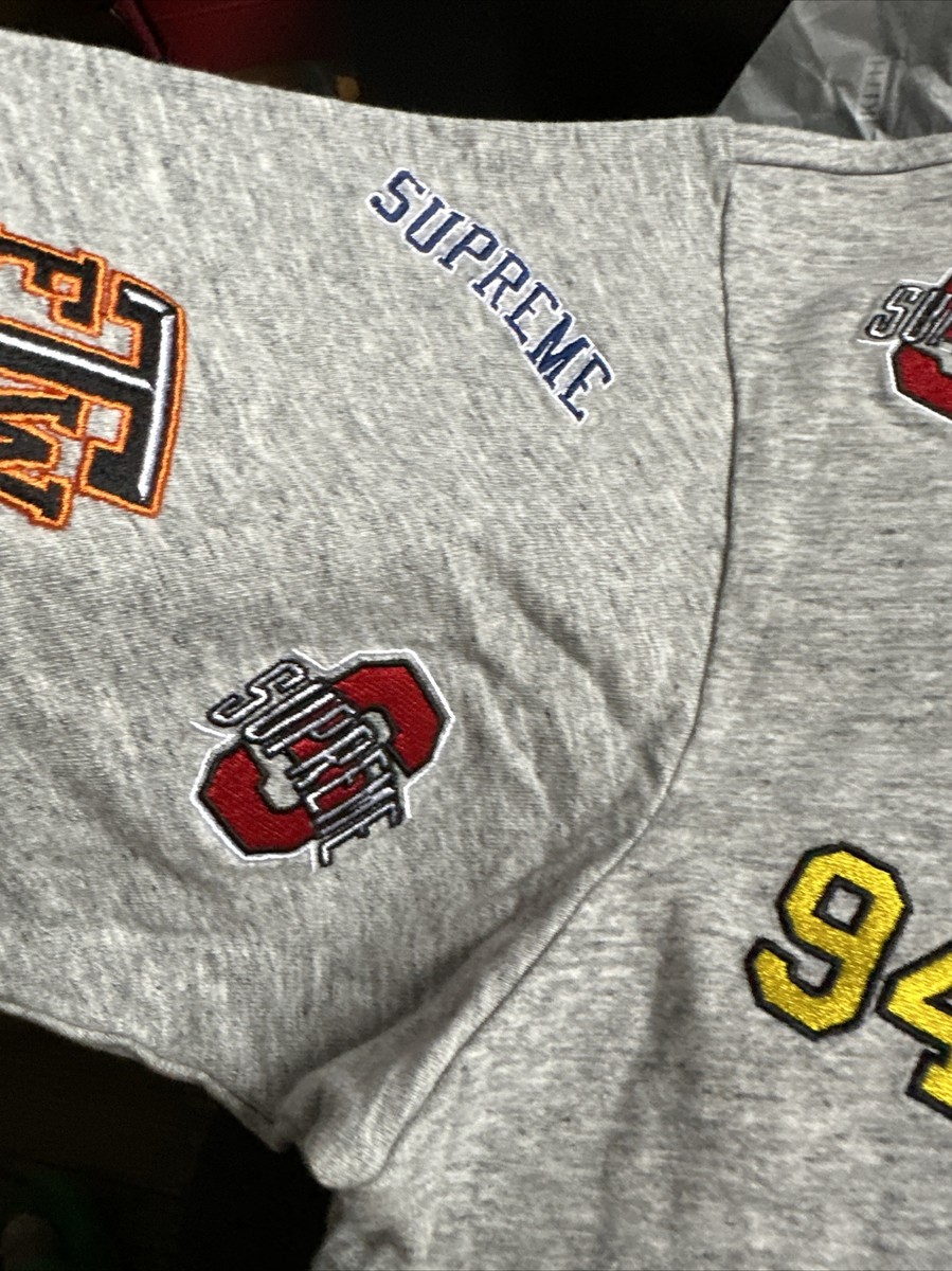 Supreme University S/S Top Tee T-Shirt Grey Spring Summer 2020