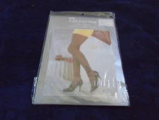 QueenTex Ultra Sheer Black Design Pantyhose, Once Size 5'-5'10" 100-165lbs NEW