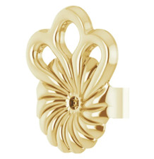 PAIR 8mm STABILIZER Lifter 14k YELLOW GOLD Earring Friction Push backs Nuts USA