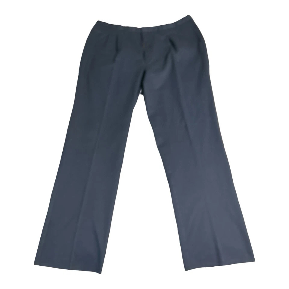 Pantalones de vestir Edwards para hombre 44 azules ligeros tiro medio uniforme recto Foto 3 de 4