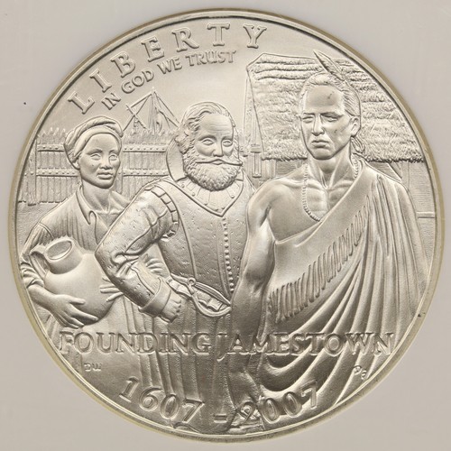 2007-P Jamestown Commemorative Silver Dollar $1 NGC MS70 - Picture 3 of 4