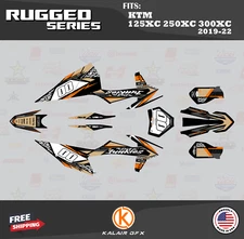 Graphics Kit for KTM  125XC, 250XC, 300XC 2019 2020 2021 2022 Rugged - Tan