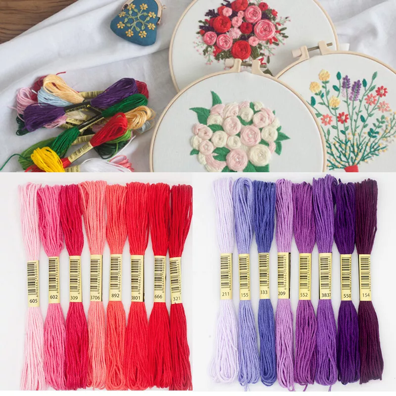 Embroidery Thread Cotton Stitch Braiding Skeins Craft Sewing