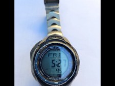 Casio Sport Pathfinder 3043 Quartz Digital Men's Watch Titanium OG manual case