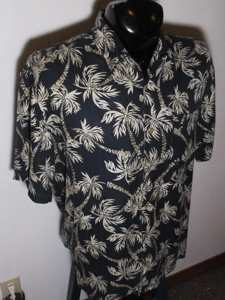 JOS. A. Camisa manga corta BANK negra 100 % seda talla M Foto 3 de 4