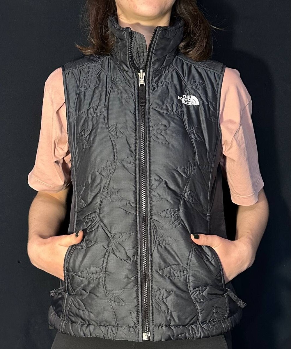 The North Face Women's zip Vest gray Flower Lilypad The North Face Women's zip Vest gray Flower Lilypad