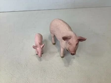 2014 Schleich Pig & Piglet Sow Animal Figures Pink 3.5" & 2"
